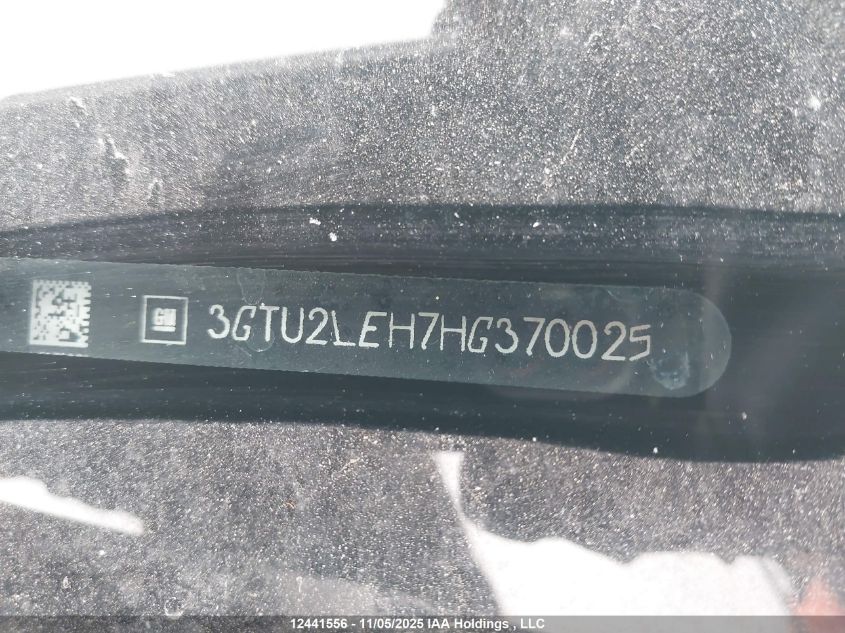 2017 GMC Sierra 1500 VIN: 3GTU2LEH7HG370025 Lot: 12441556