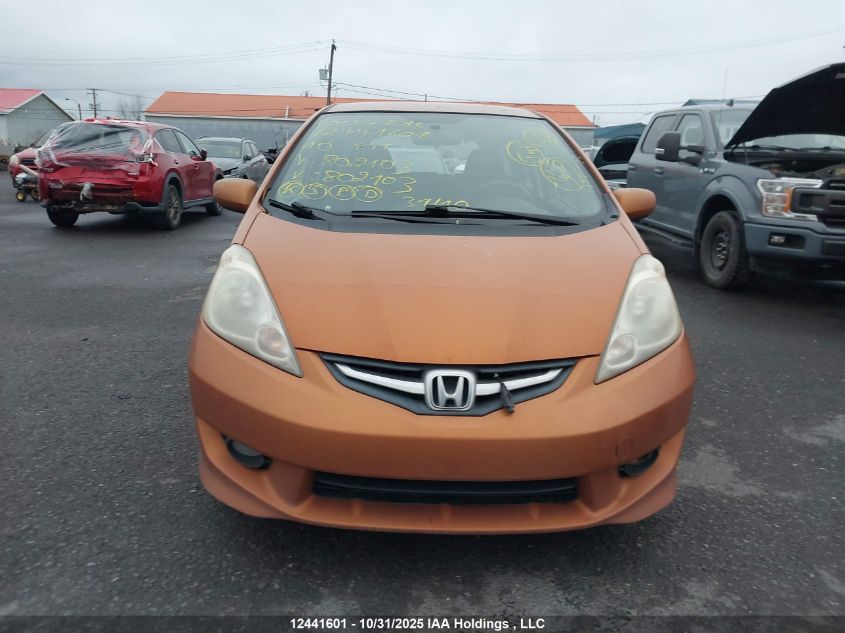 2010 Honda Fit Sport VIN: JHMGE8H89AC802103 Lot: 12441601