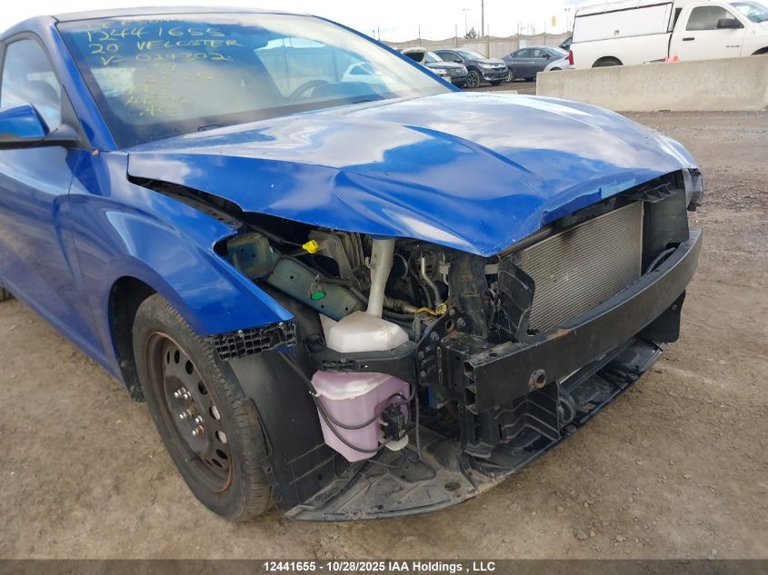 2020 Hyundai Veloster Premium VIN: KMHTG6AF3LU024302 Lot: 12441655
