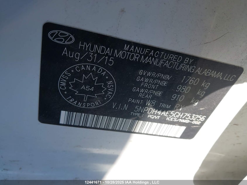 5NPDH4AE5GH753256 2016 HYUNDAI ELANTRA photo no. 9