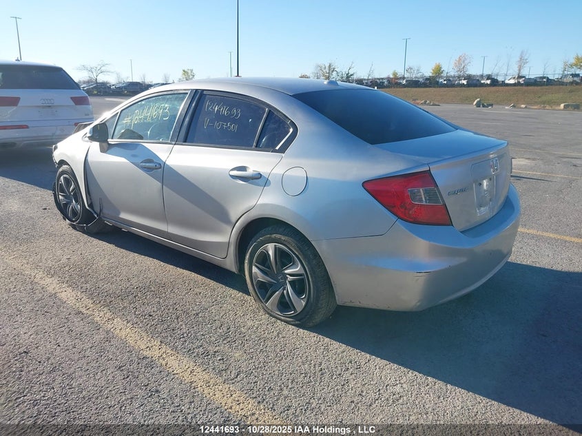 Vin: 2hgfb2f98ch107501, lot: 2825008, honda civic 20123