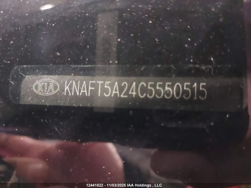 2012 Kia Forte Lx VIN: KNAFT5A24C5550515 Lot: 12441822