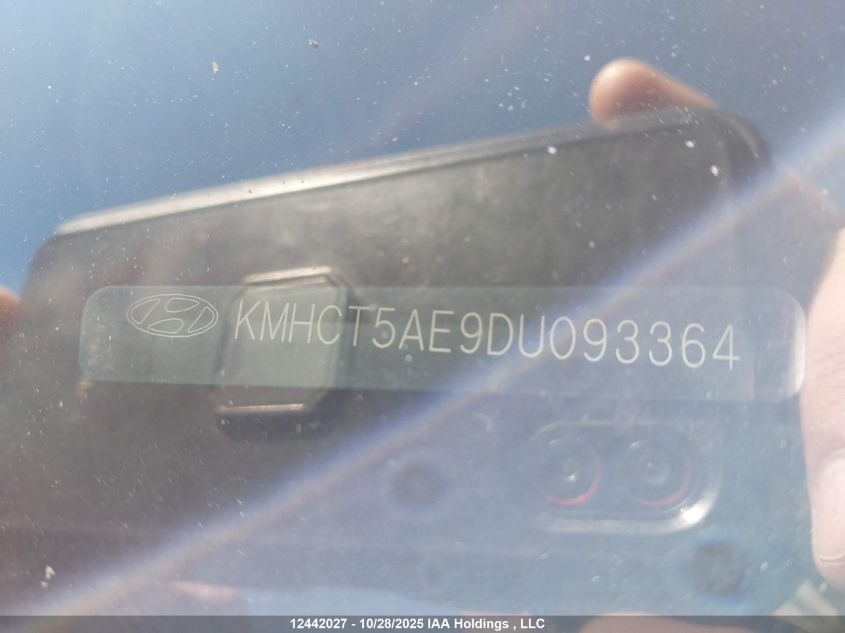 2013 Hyundai Accent Gls/Gs VIN: KMHCT5AE9DU093364 Lot: 12442027