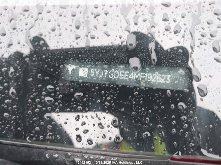 2021 Tesla Model Y VIN: 5YJYGDEE4MF192623 Lot: 12442152