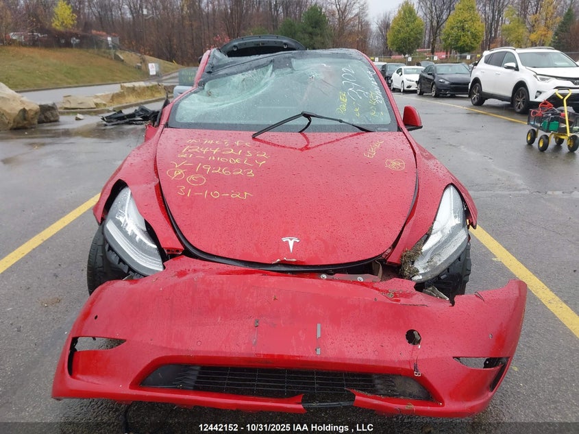 2021 Tesla Model Y VIN: 5YJYGDEE4MF192623 Lot: 12442152