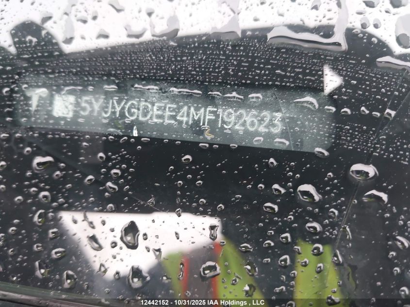 2021 Tesla Model Y VIN: 5YJYGDEE4MF192623 Lot: 12442152