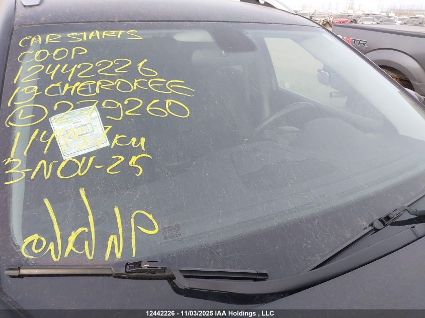 2019 Jeep Cherokee North VIN: 1C4PJMCBXKD279260 Lot: 12442226