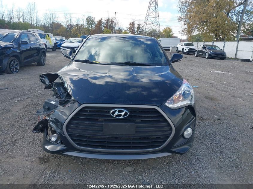 2016 Hyundai Veloster Turbo VIN: KMHTC6AE2GU283713 Lot: 12442245