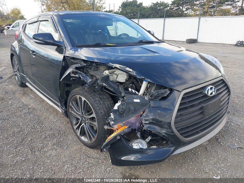 2016 Hyundai Veloster Turbo VIN: KMHTC6AE2GU283713 Lot: 12442245