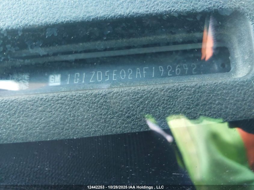 2010 Chevrolet Malibu Lt Platinum Edition VIN: 1G1ZD5E02AF192692 Lot: 12442253