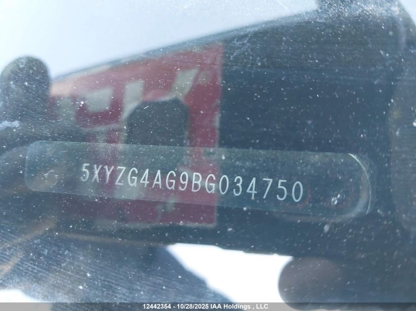 2011 Hyundai Santa Fe Gl 3.5 VIN: 5XYZG4AG9BG034750 Lot: 12442354