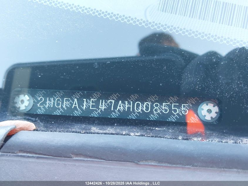 2010 Honda Civic VIN: 2HGFA1E47AH008555 Lot: 12442426