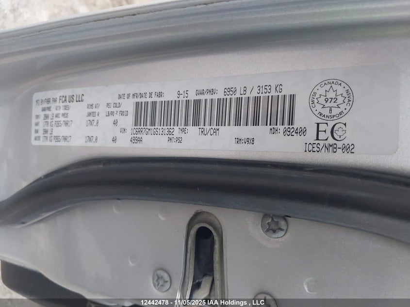 1C6RR7GM1GS131362 2016 RAM 1500 photo no. 9