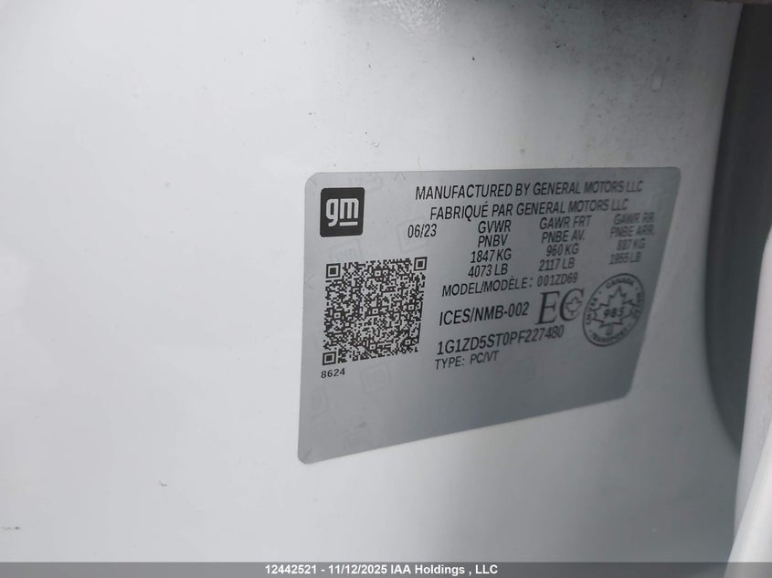 1G1ZD5ST0PF227480 2023 CHEVROLET MALIBU photo no. 9