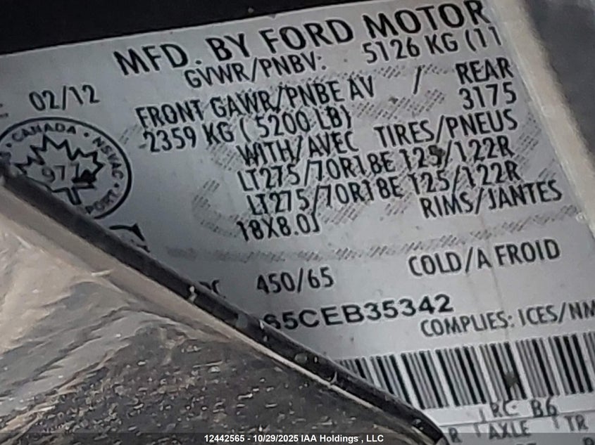 1FT8W3B65CEB35342 2012 FORD F350 photo no. 18