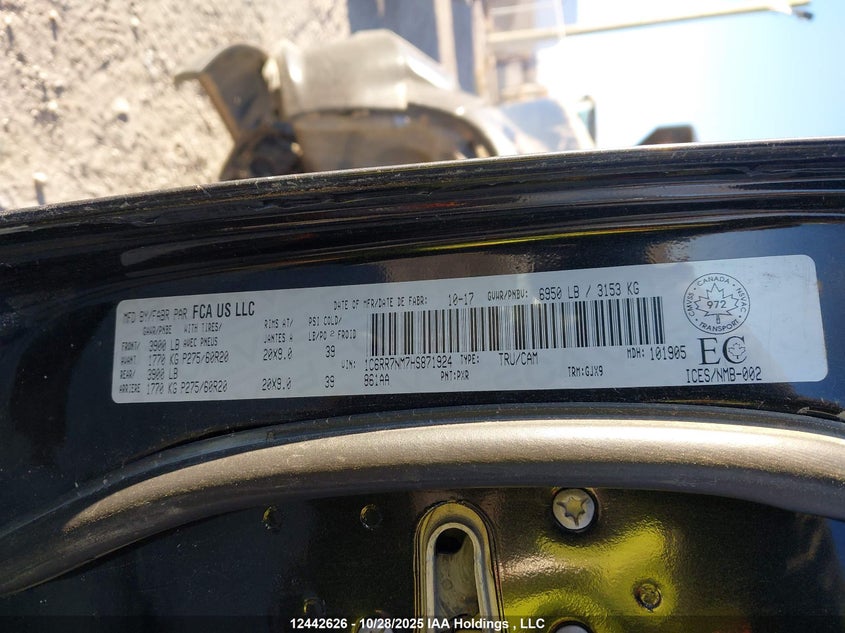 1C6RR7NM7HS871924 2017 RAM 1500 photo no. 9