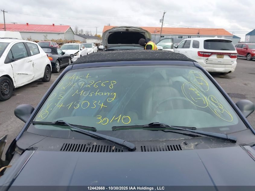 2003 Ford Mustang VIN: 1FAFP44463F415034 Lot: 12442668