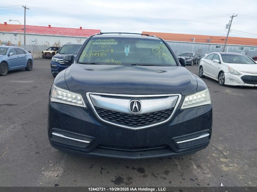 2014 Acura Mdx Technology VIN: 5FRYD4H41EB506028 Lot: 12442721
