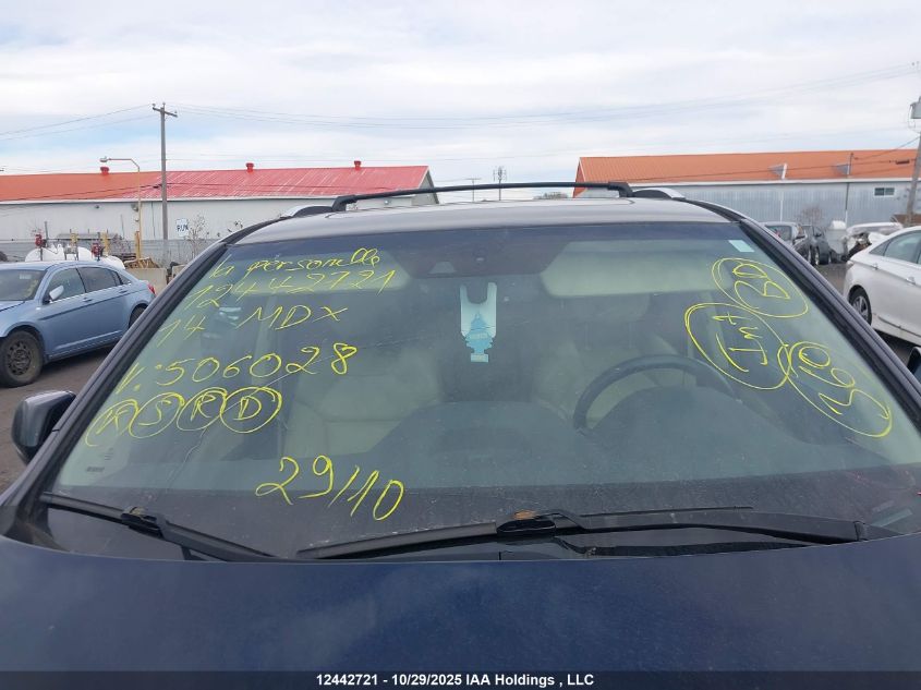 2014 Acura Mdx Technology VIN: 5FRYD4H41EB506028 Lot: 12442721