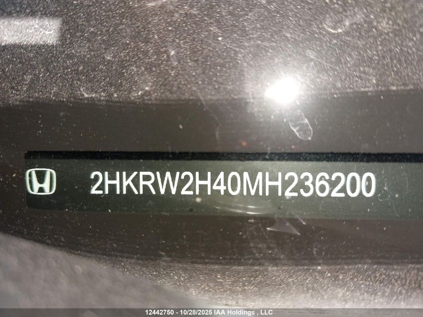 2021 Honda Cr-V Sport VIN: 2HKRW2H40MH236200 Lot: 12442750