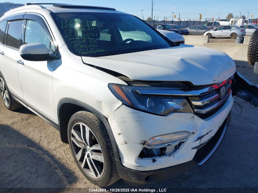 2018 Honda Pilot Touring VIN: 5FNYF6H92JB502521 Lot: 12442803