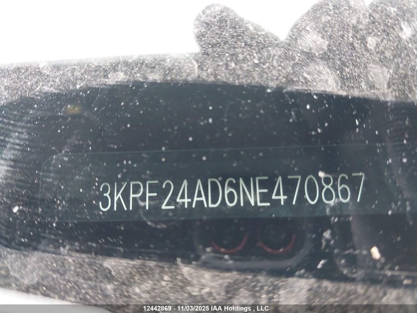 2022 Kia Forte Fe/Lxs VIN: 3KPF24AD6NE470867 Lot: 12442869