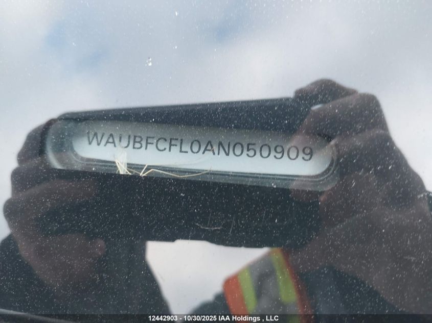 2010 Audi A4 Premium VIN: WAUBFCFL0AN050909 Lot: 12442903