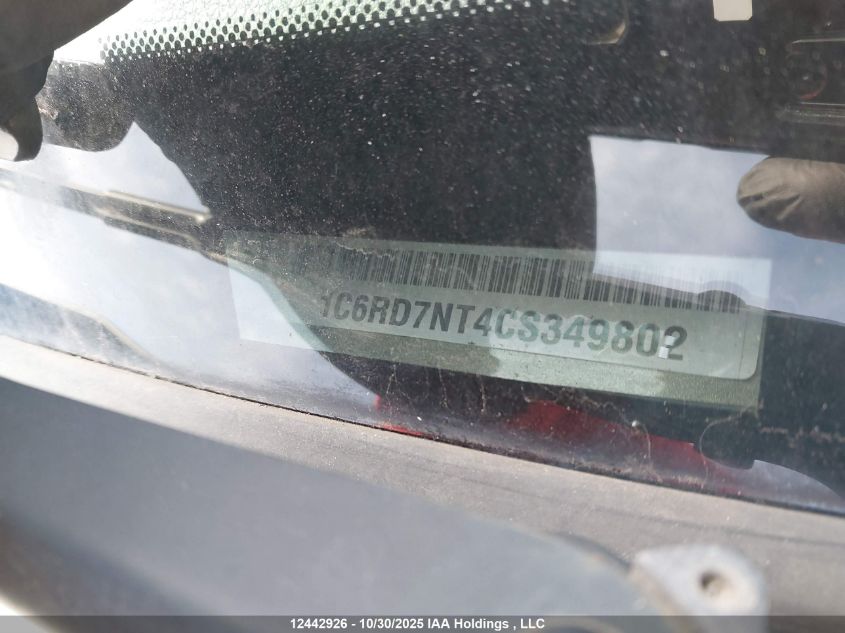 2012 Dodge Ram 1500 Laramie VIN: 1C6RD7NT4CS349802 Lot: 12442926