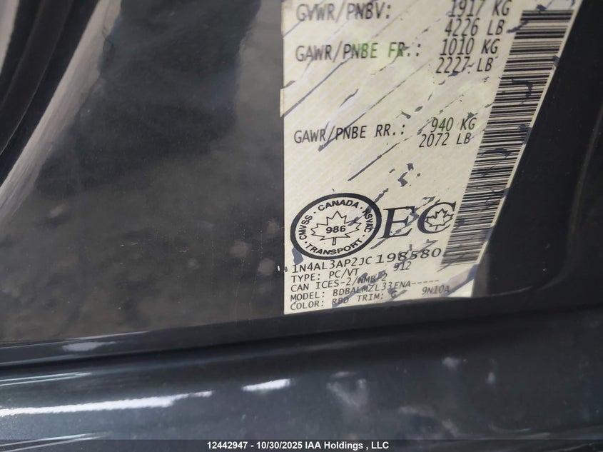 1N4AL3AP2JC198580 2018 NISSAN ALTIMA photo no. 18
