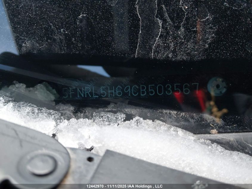 2012 Honda Odyssey Ex-L VIN: 5FNRL5H69CB503567 Lot: 12442970