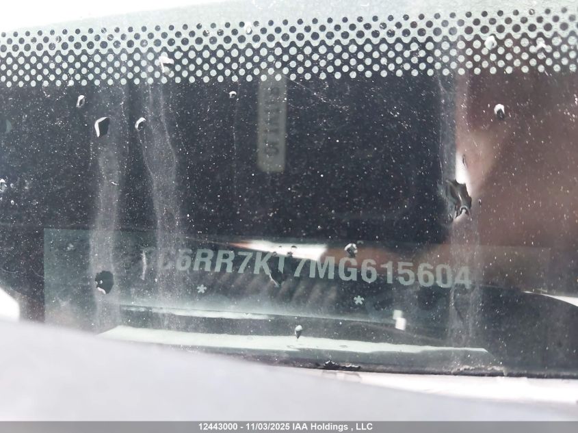 2021 Ram 1500 Classic Tradesman VIN: 3C6RR7KT7MG615604 Lot: 12443000