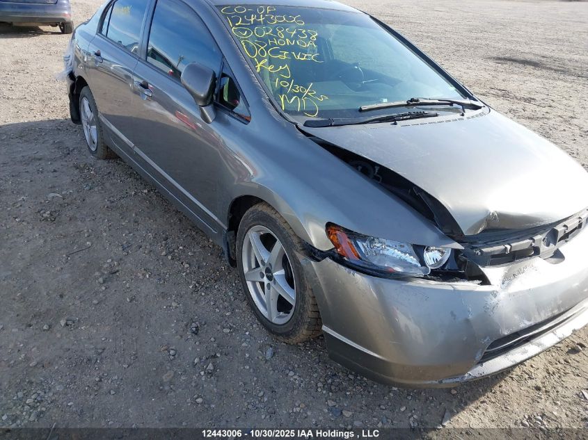 2008 Honda Civic Lx VIN: 2HGFA15508H028438 Lot: 12443006