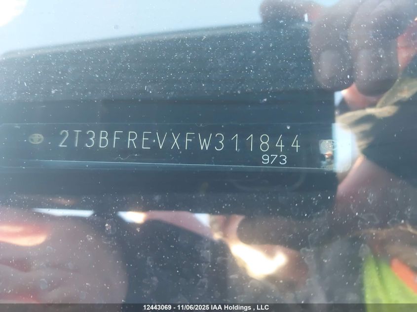 2015 Toyota Rav4 VIN: 2T3BFREVXFW311844 Lot: 12443069