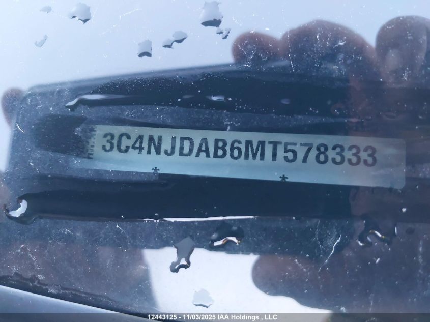 2021 Jeep Compass Upland Edition VIN: 3C4NJDAB6MT578333 Lot: 12443125