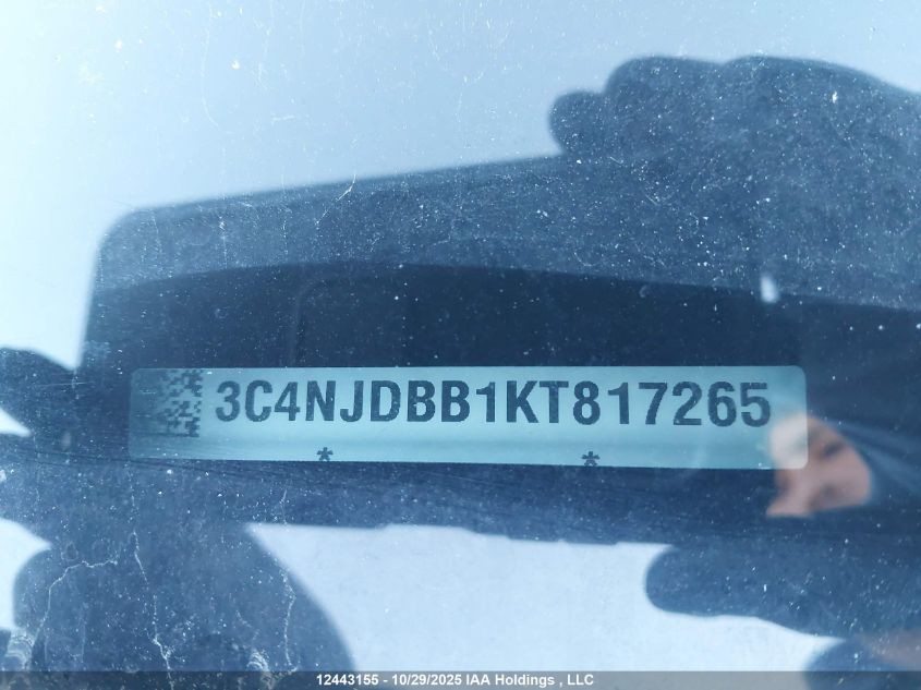 2019 Jeep Compass Latitude VIN: 3C4NJDBB1KT817265 Lot: 12443155