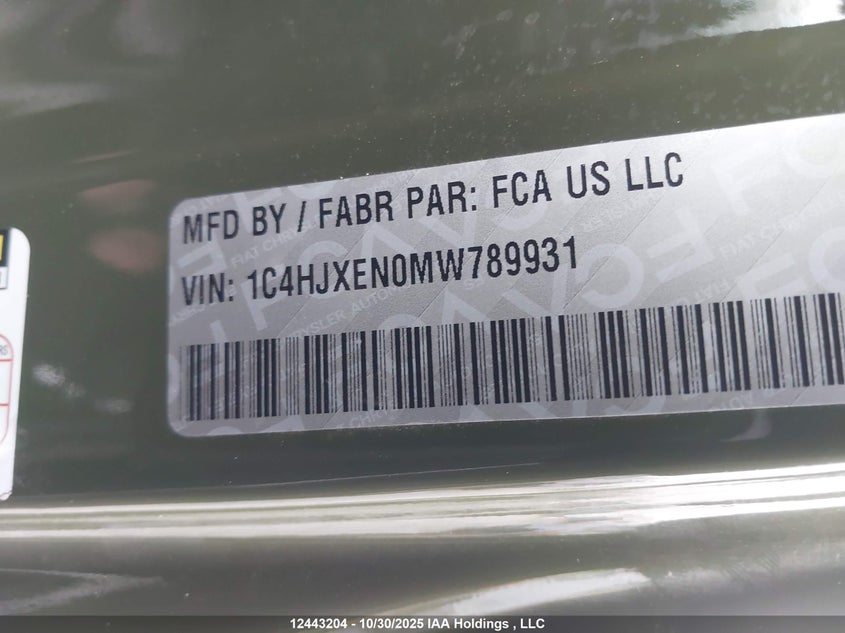 1C4HJXEN0MW789931 2021 JEEP WRANGLER photo no. 9