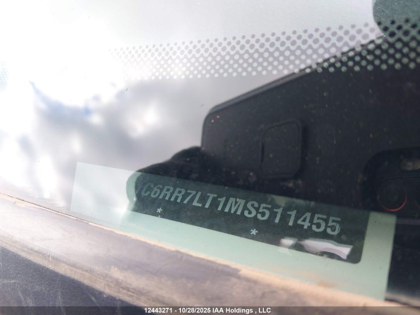 2021 Ram 1500 Classic Slt VIN: 1C6RR7LT1MS511455 Lot: 12443271