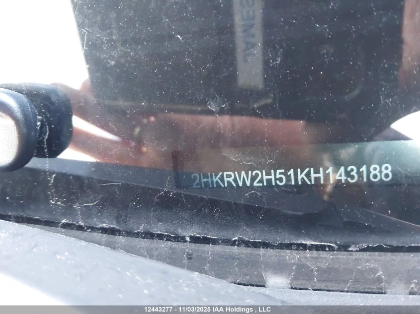 2019 Honda Cr-V Ex VIN: 2HKRW2H51KH143188 Lot: 12443277