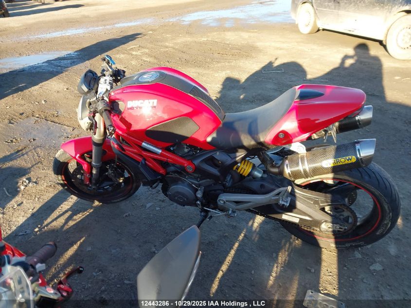 2010 Ducati Monster 696 VIN: ZDM1RADN6AB031804 Lot: 12443286