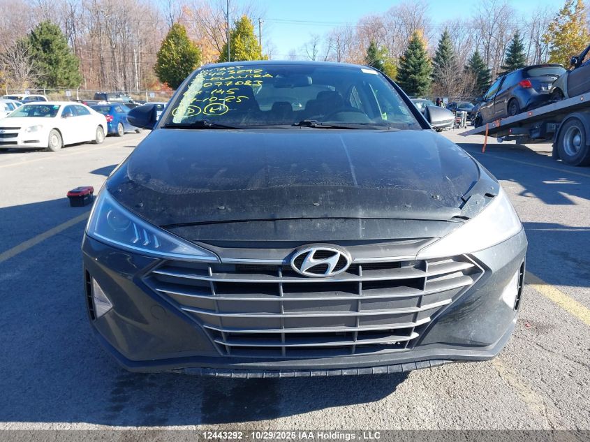 2020 Hyundai Elantra VIN: KMHD84LF3LU077083 Lot: 12443292