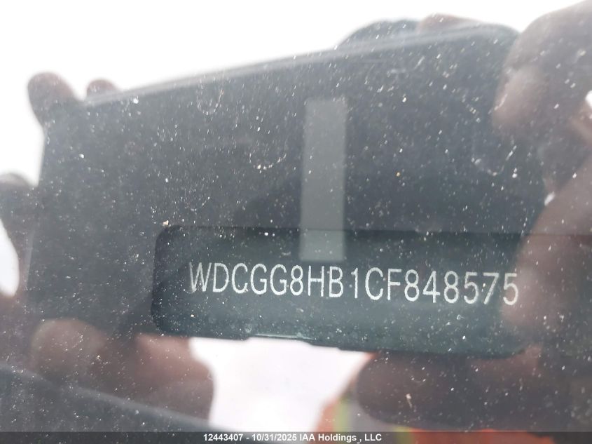 2012 Mercedes-Benz Glk 350 4Matic VIN: WDCGG8HB1CF848575 Lot: 12443407