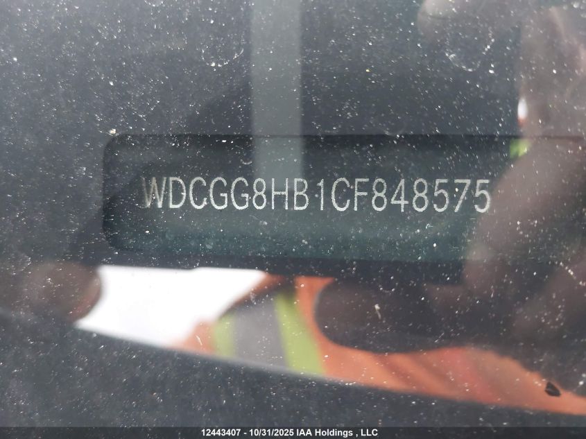 2012 Mercedes-Benz Glk 350 4Matic VIN: WDCGG8HB1CF848575 Lot: 12443407