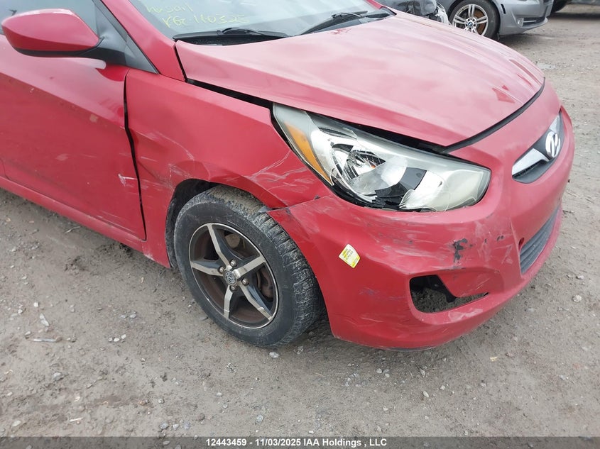2013 Hyundai Accent Gl VIN: KMHCT5AE4DU110250 Lot: 12443459