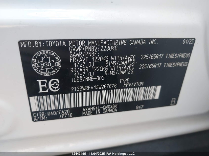 2T3BWRFV1SW267676 2025 TOYOTA RAV 4 photo no. 9