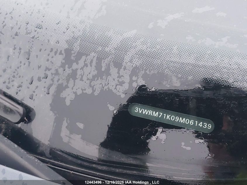 2009 Volkswagen Jetta 2.5L Highline VIN: 3VWRM71K09M061439 Lot: 12443496
