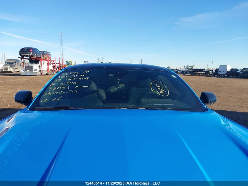 2022 Ford Mustang VIN: 1FA6P8TH5N5109401 Lot: 12443514
