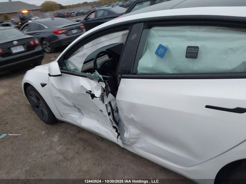 2022 Tesla Model 3 VIN: 5YJ3E1EA9NF161011 Lot: 12443524