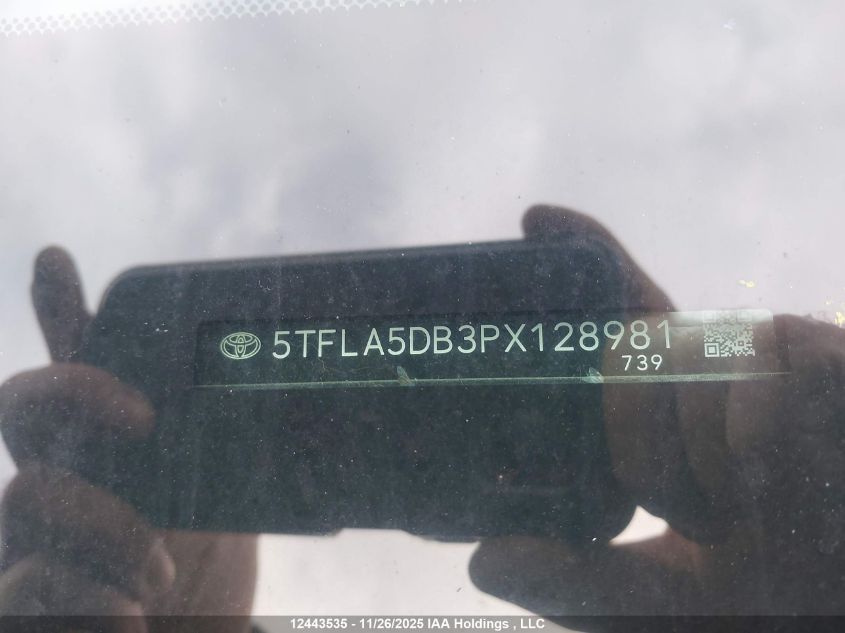 2023 Toyota Tundra VIN: 5TFLA5DB3PX128981 Lot: 12443535