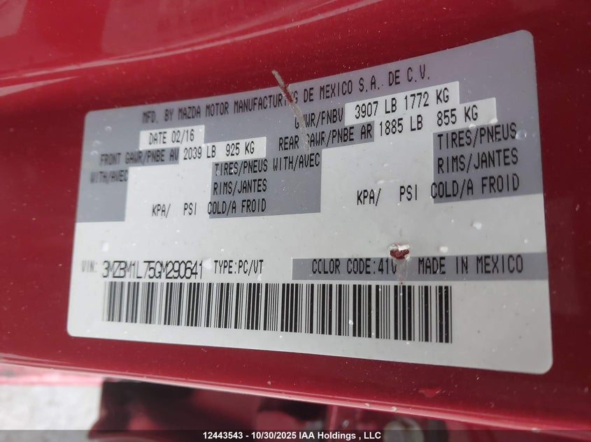 3MZBM1L75GM290641 2016 MAZDA 3 photo no. 18