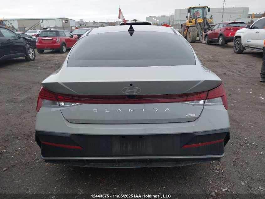 2025 Hyundai Elantra Hybrid Luxury VIN: KMHLN4DJ7SU154480 Lot: 12443575